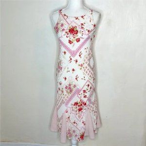 Vintage y2k cottagecore midi dress